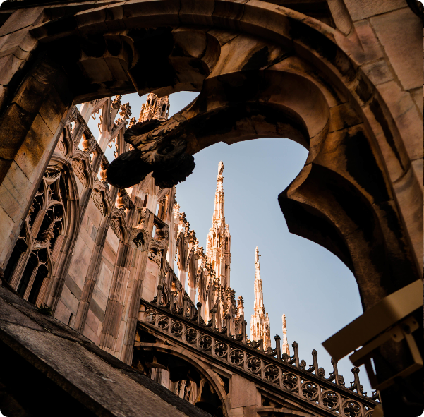Foto da catedral de milão na Itália